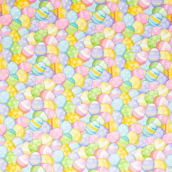 Bauwoll Druck Bunte Eier von Happy Easter by Swafing 